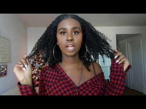 video about Clip in Hair Extension Kinky Curl
