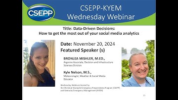 Data Driven Decisions, CSEPP Wednesday Webinar