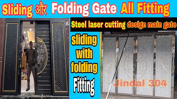 Sliding folding gate installation video, Sliding folding wheel fitting, Sliding folding gate #gate