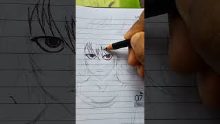 Sketching L from Death note art tutorial #youtubeshorts #animeeart #art #deathnote