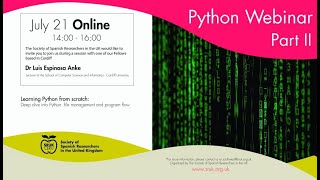 Python from Scratch - Part III - SRUK Webinars