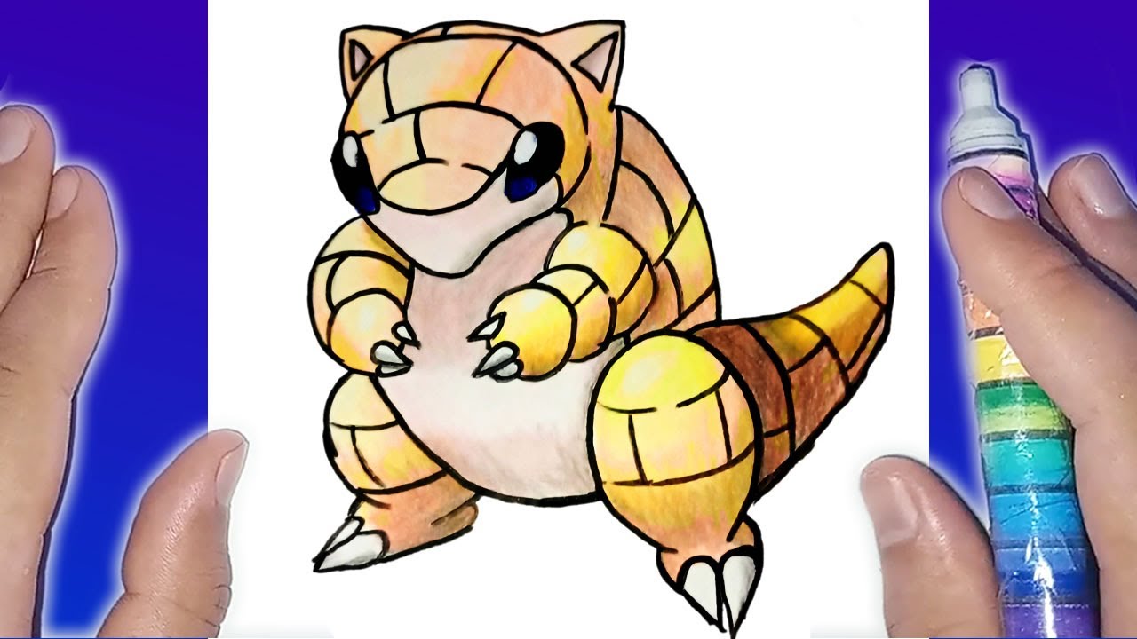 Desenhos de Pokemon Sandshrew - Como desenhar Pokemon Sandshrew