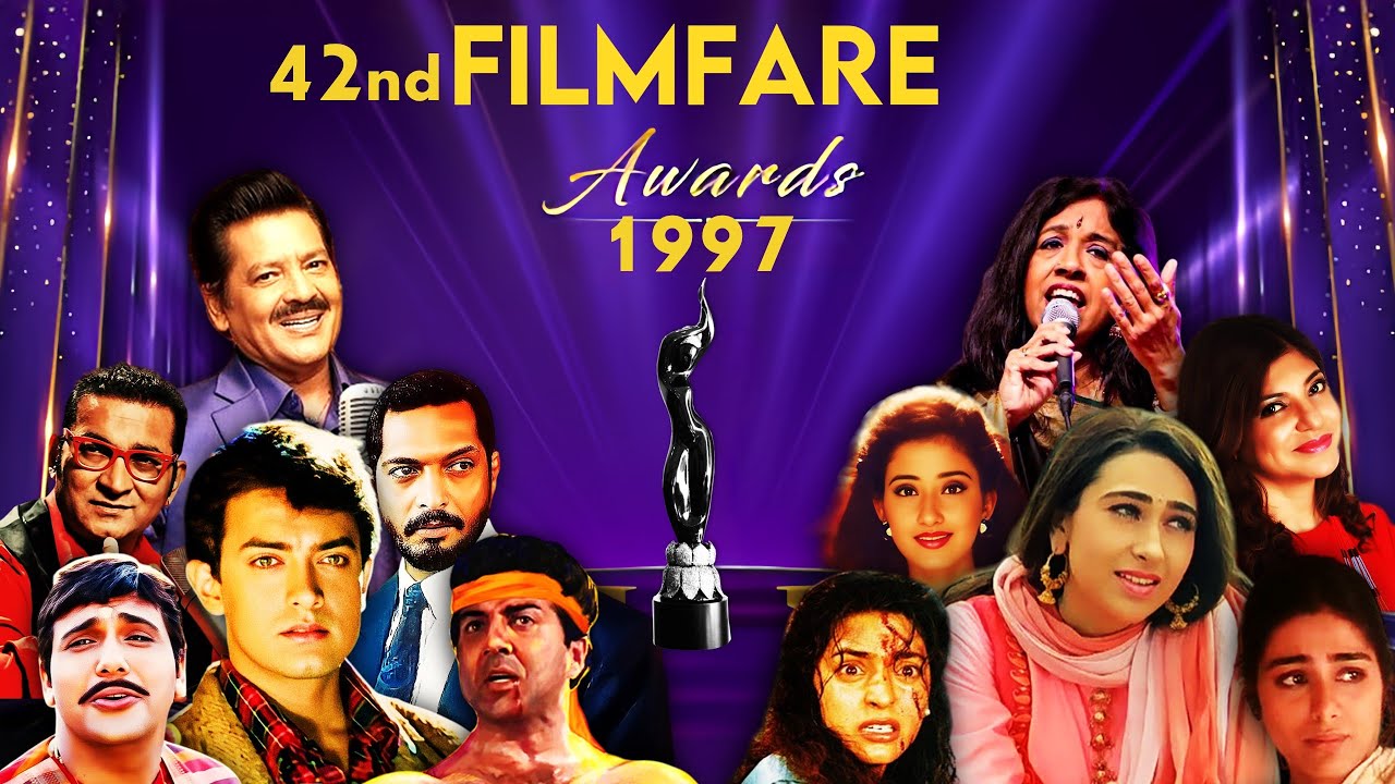 Filmfare Awards 1997 | 42nd Edition | फिल्मफेयर अवार्ड 42वां संस्करण | Aamir, Karishma, Udit, Kavita