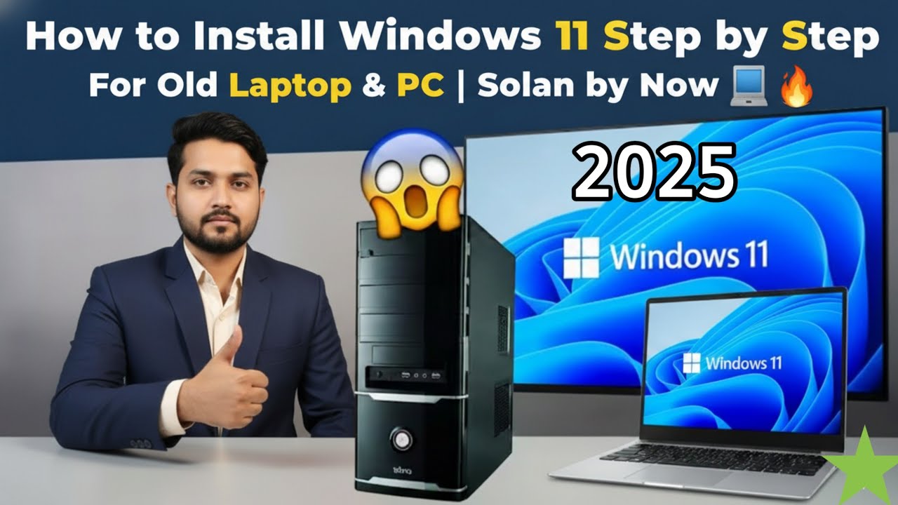 How to Install Windows 11 Step by Step on Old Laptop or PC | Easy ...