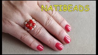 RED FLOWER RING