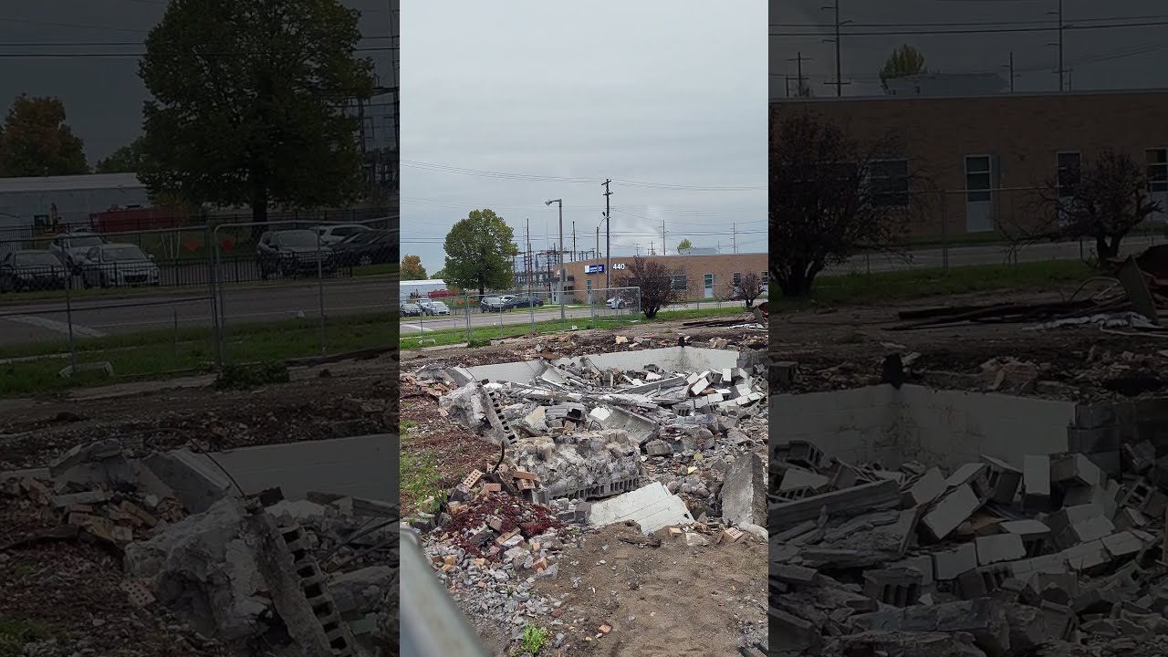 Razing Of Whitley Funeral Home In Kalamazoo 10-11-2023