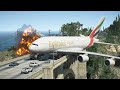 Gigantic A380 Emergency Landing On A Bridge After Engine Explodes | GTA 5