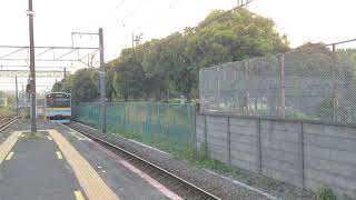 【approaching】Tsurumi line for O-kawa arriving at Asano sta Kanagawa Japan;⁠)