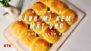 Chiếc Bánh Mì Kem Mật Ong Ngọt Ngào Mềm Xốp || Honey Cream Bread