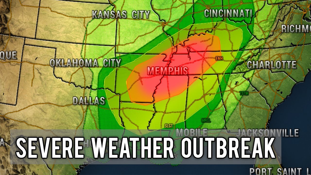Severe Weather Outbreak Possible - YouTube