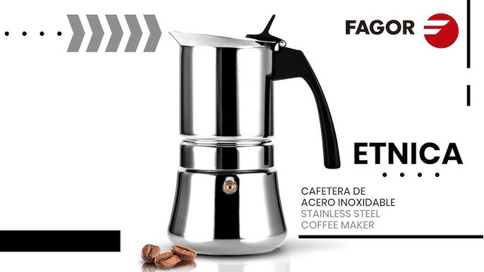 SIXAQUAE Greca Moka - Máquina de café expreso para estufa de inducción,  encimera de vidrio y acero inoxidable, cafetera italiana clásica, 8.1 fl oz  (6