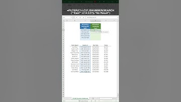 Use Excel FILTER Function with Wildcards | Partial Text Match FILTER in Excel #shorts