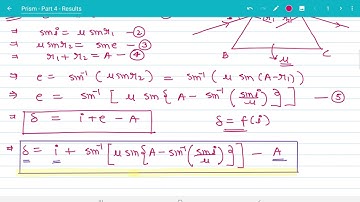 Prism - Theory 4 - Results from Deviation-Incidence Relation | IIT JEE | NEET | Olympiads