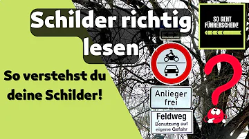 In welcher Reihenfolge liest man Verkehrsschilder?