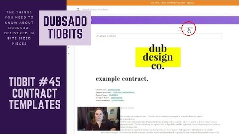 Dubsado Tidbit #45: Forms Overview & Contract Templates