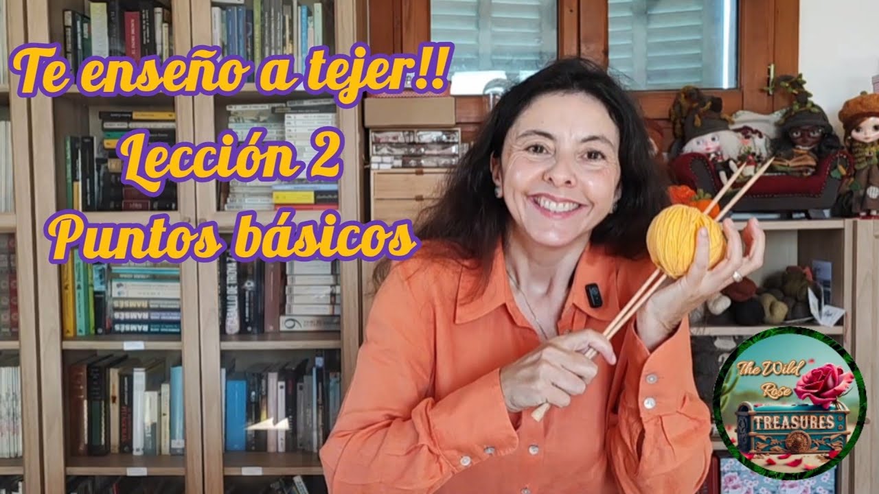 Te ENSEÑO A TEJER a 2 Agujas✨🩷 | Lección 2: PUNTOS BÁSICOS | Punto Jersey, Punto Elástico ✨