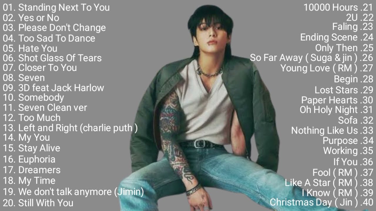 Jung Kook   Standing Next to You  Jung Kook Playlist Updated  best solo and cover 