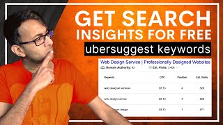 How To Get The Keywords And Insights For Search Results - Google - Ubersuggest - Domain Authority