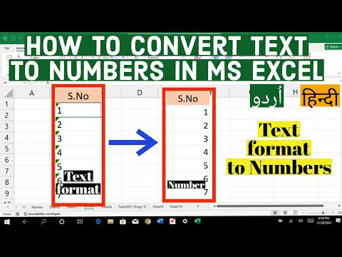 How to Convert Text to Numbers in Ms Excel |Text format to Numbers ...