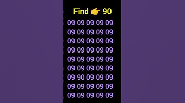 Only 1% Can Find 90 Among These 09s 👀🔥#shorts  #youtubeshorts