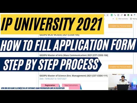 How to fill IP University Application form 2021 GGSIPU Step by Step Process