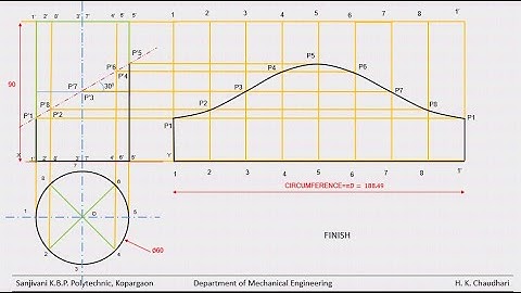 Development of Surfaces of Cylinder prob-3