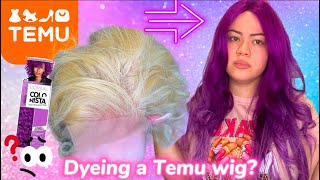 DYEING A BLONDE TEMU WIG PURPLE! FT L’OREAL COLORISTA