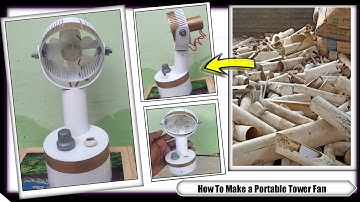 How To Make a Portable Tower Fan From PVC Pipe at Home mini fan 2023