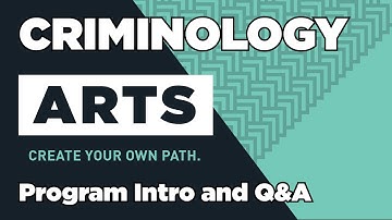 Arts Orientation 2020 - Criminology: Program Intro and Q&A