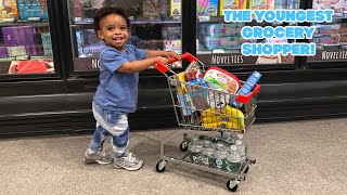 SHINE GOES GROCERY SHOPPING ALL BY HIMSELF!!! *The Cutest Thing Ever*