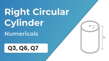 Right circulaar cylinder numericals | Exercise 8 | Questions 3, 6 and 7