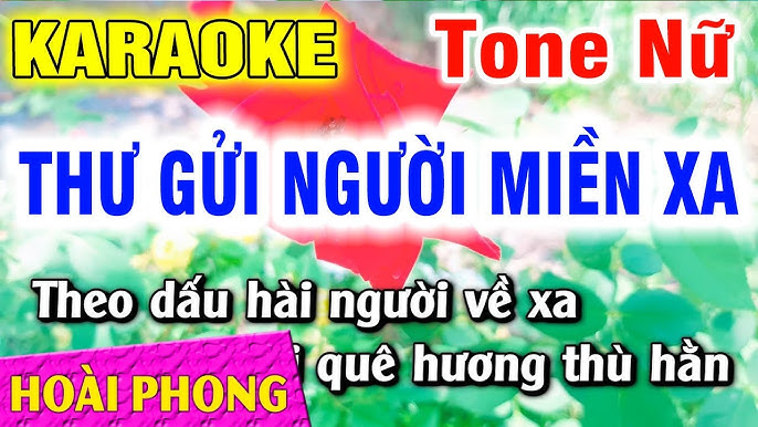 Karaoke Thư Gửi Người Miền Xa Tone Nữ Nhạc Sống Mới | Hoài Phong Organ