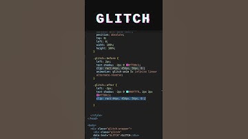 Glitch Text Animation: HTML CSS JS  #javascript #html #css #coding #webdevelopment #webdev #beginner