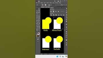 How to Work Pathfinder Shape Modes in illustrator #shorts