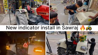 New LED indicator install in Sawraj 🔥 || tractor for shopping ₹5000 🚜 ||