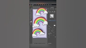 How to make a 3D rainbow in Adobe Illustrator #adobeillustrator #graphicdesign #adobetutorial