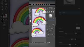 How to make a 3D rainbow in Adobe Illustrator #adobeillustrator #graphicdesign #adobetutorial