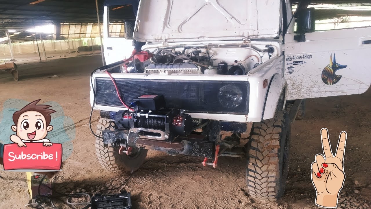 AMX Winch installed on my Gypsy Short Clip Maruti Suzuki Gypsy