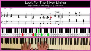 'Look For The Silver Lining' - solo jazz piano tutorial