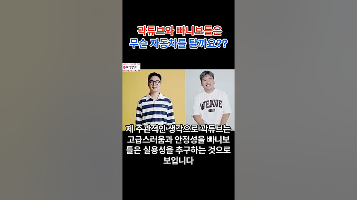 여행유튜브의 양대산맥 곽튜브와 빠니보틀이 타는 자동차는 #shorts
