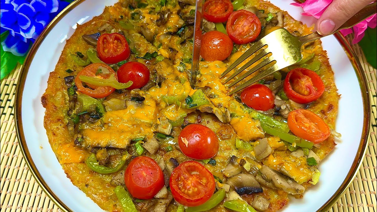 Meine deutsche Oma hat mir das beigebracht! Kartoffelpizza – einfach 2 Eier und 2 Kartoffeln mischen