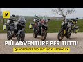 Il test delle adventure di qj motor srt 700 srt 800 sx e svt 650 x