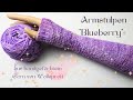 Armstulpen "Blueberry" aus handgefärbtem Garn von Wolleprofi