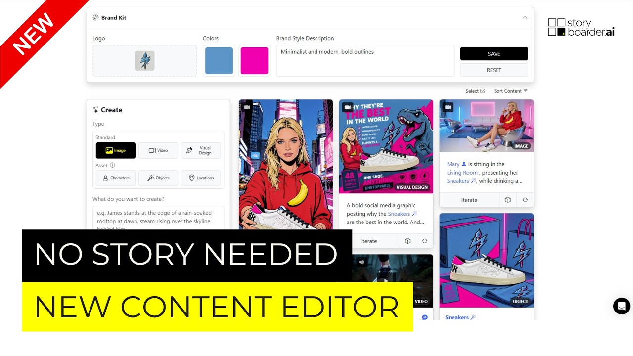 Storyboarder.ai Content Editor Tutorial: Create Images, Videos & AI Assets Without a Story