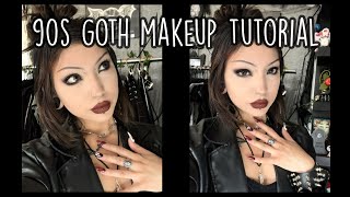 90s goth makeup tutorial (goth makeup through the decades)