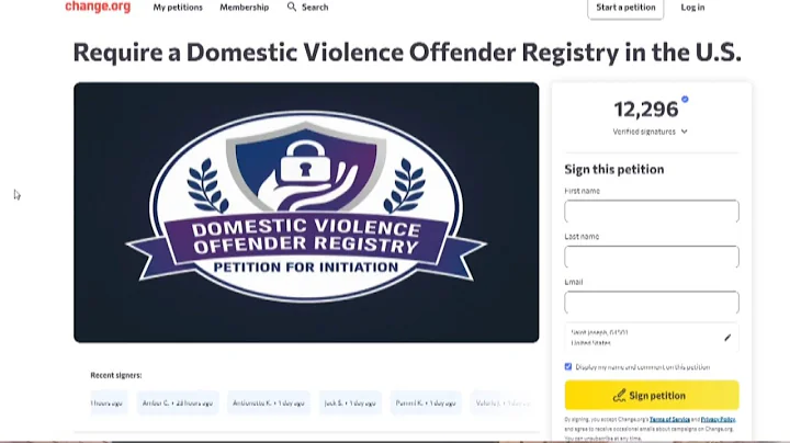 Domestic violence survivor works to spread awareness for possible offender registry