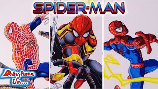 Drawing Spiderman No Way Home Spiderverse Tom Holland Tobey Maguire and Adrew | Drawvengers Ep 3