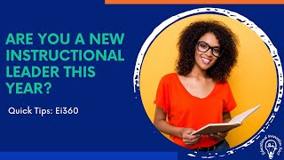 Are You A New Instructional Leader This Year?