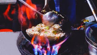 อาหารริมทางแบบจีน - ข้าวผัดไข่กระทะและบะหมี่ผัดชั้นเลิศ ของว่างพิเศษของยูนนาน เค้กข้าวเหนียวกรอบ