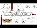 How to draw eyes in krita for beginners | #sketches #art #digitalart #eyesdrawing #krita